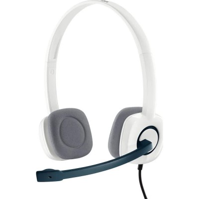 слушалки,слушалки,logitech,h150,earphones,white