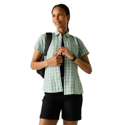 карирана,риза,дамски,ризи,мъжки,ризи,regatta,mindano,viii,short,sleeve,shirt,green,(ocean,mist,ivy,moss,check)