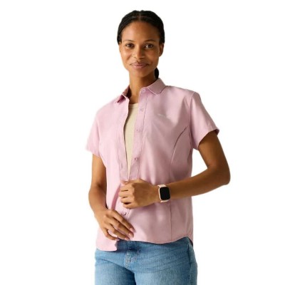 риза,с,къс,ръкав,дамски,ризи,мъжки,ризи,regatta,travel,light,short,sleeve,shirt,pink,(powder,lilac,solid)