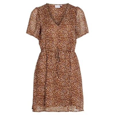 рокля,дамски,поли,и,рокли,vila,falia,short,sleeve,short,dress,refurbished,birch,aop,tigers,eye,animal