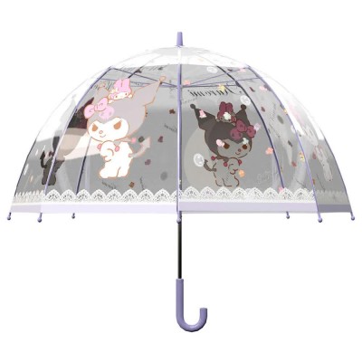 чадър,чадъри,cyp,brands,hello,kitty,kuromi,48,cm,umbrella,transparent,purple