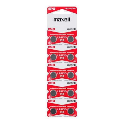 батерии,maxell,lr1130,b10,mxl,button,battery,10,units,black