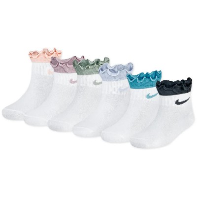 чорапи,мъжки,чорапи,дамски,чорапи,nike,ruffle,ankle,socks,6,pairs,white,(washed,coral)