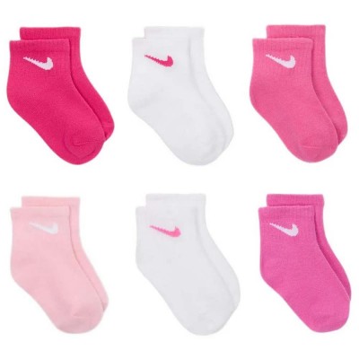 детски,чорапи,мъжки,чорапи,дамски,чорапи,nike,swoosh,infant,ankle,socks,6,pairs,multicolor,(vivid,pink)