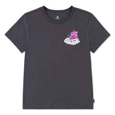 детска,тениска,мъжки,тениски,дамски,тениски,converse,kids,bubble,sneaker,gfx,short,sleeve,t,shirt,grey,(dark,matter)