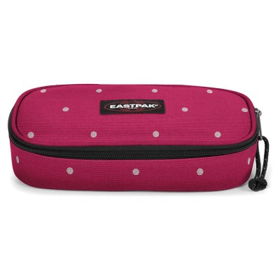канцеларски,принадлежности,eastpak,oval,single,pencil,case,pink,(dots,wine,silver)