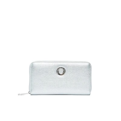 портфейли,и,портмонета,mandarina,duck,mellow,metal,zip,wallet,silver