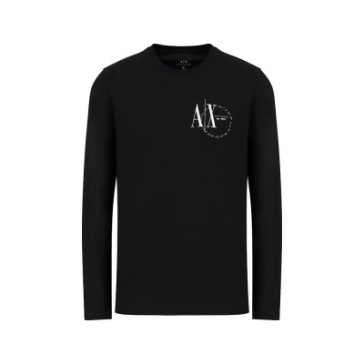 тениска,мъжки,тениски,armani,zj1dz,long,sleeve,t,shirt,black,(black)