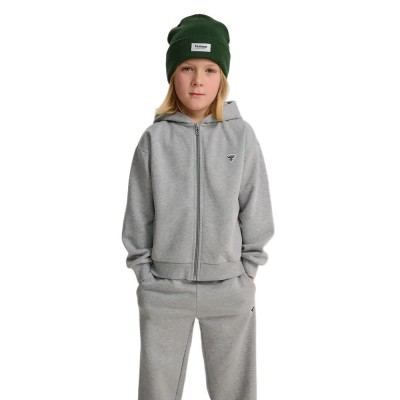 блуза,детски,блузи,hummel,loose,bee,full,zip,sweatshirt,grey,(grey,melange)