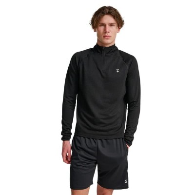блуза,мъжки,пуловери,hummel,pulse,midlayer,half,zip,sweatshirt,black,(black)