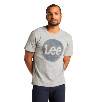 тениска,мъжки,тениски,lee,circle,short,sleeve,t,shirt,grey,(grey)