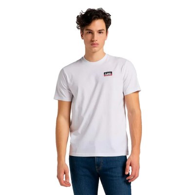 тениска,мъжки,тениски,lee,logo,short,sleeve,t,shirt,white,(white)