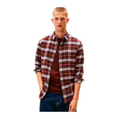 риза,с,дълъг,ръкав,мъжки,ризи,tommy,hilfiger,dm0dm22024,long,sleeve,shirt,red,(brown)