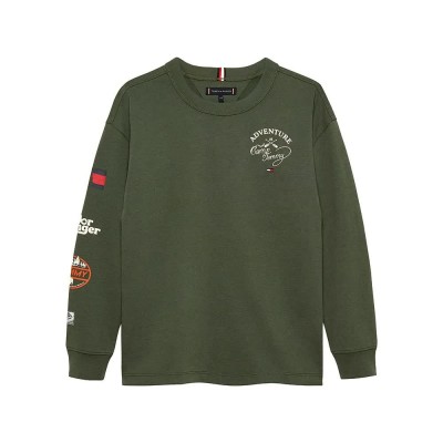 блуза,детски,блузи,tommy,hilfiger,kb0kb09935,sweatshirt,green,(green)