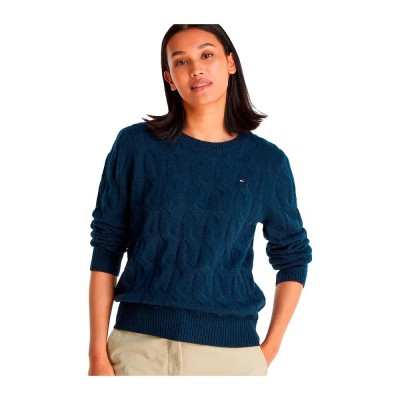 блуза,дамски,пуловери,дамски,плетени,дрехи,tommy,hilfiger,ww0ww43586,sweater,blue,(blue,c1g)