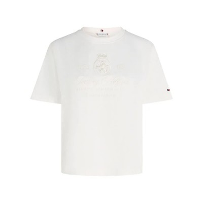 тениска,дамски,тениски,tommy,hilfiger,ww0ww46118,short,sleeve,t,shirt,white,(white)