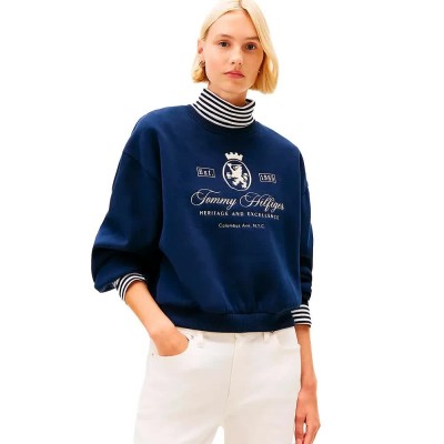 блуза,дамски,блузи,tommy,hilfiger,ww0ww46128,sweatshirt,blue,(blue)