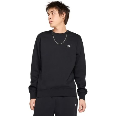 блуза,мъжки,пуловери,nike,club,sweatshirt,black,(black,white)
