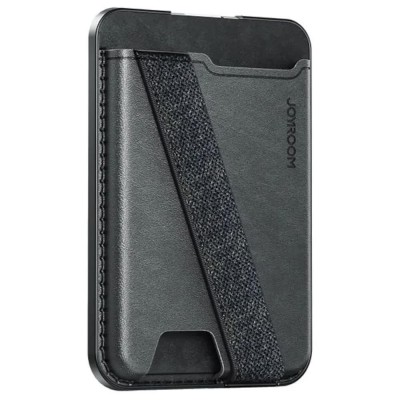 портфейли,и,портмонета,joyroom,magsafe,leather,wallet,grey,(black)