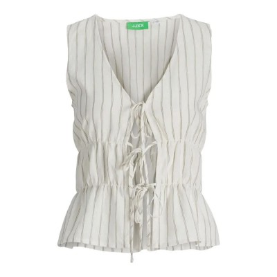дамски,блузи,jack,&,jones,almira,linen,jjxx,sleeveless,blouse,white,(blanc,de,blanc,stripes,silver,mink)