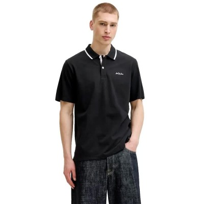 дамски,блузи,с,яка,мъжки,блузи,с,яка,jack,&,jones,blaze,short,sleeve,polo,black,(black)