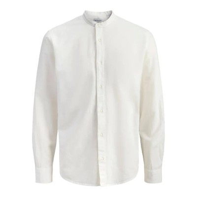 риза,с,дълъг,ръкав,дамски,ризи,мъжки,ризи,jack,&,jones,breeze,band,linen,blend,long,sleeve,shirt,white,(white)