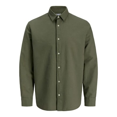 риза,с,дълъг,ръкав,дамски,ризи,мъжки,ризи,jack,&,jones,breeze,linen,long,sleeve,shirt,green,(dusty,olive)
