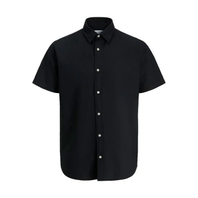 риза,с,къс,ръкав,дамски,ризи,мъжки,ризи,jack,&,jones,breeze,linen,short,sleeve,shirt,black,(black)
