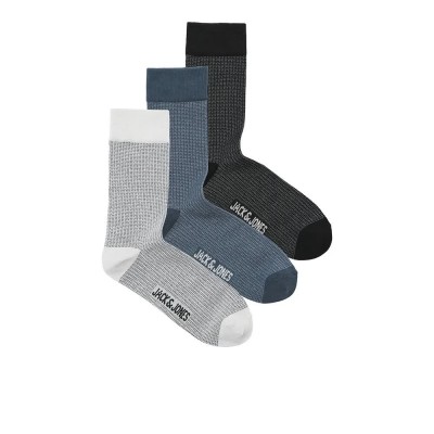 чорапи,мъжки,чорапи,jack,&,jones,bryan,bird,eye,long,socks,3,pairs,multicolor,(black,glacier,gray,stormy,weather)