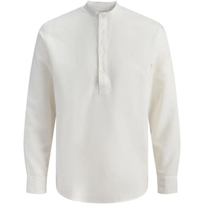риза,с,дълъг,ръкав,дамски,ризи,мъжки,ризи,jack,&,jones,breeze,tunic,linen,long,sleeve,shirt,white,(white)