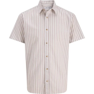 риза,с,къс,ръкав,дамски,ризи,мъжки,ризи,jack,&,jones,chad,oxford,stripe,short,sleeve,shirt,beige,(string)
