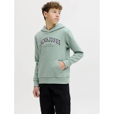 суичър,детски,блузи,jack,&,jones,caleb,varsity,hoodie,green,(mineral,blue)