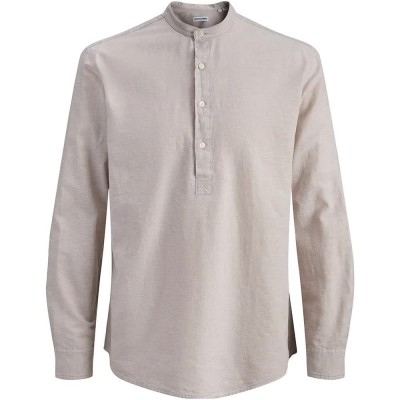 риза,с,дълъг,ръкав,дамски,ризи,мъжки,ризи,jack,&,jones,breeze,tunic,linen,long,sleeve,shirt,beige,(string)