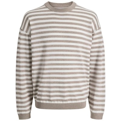 блуза,мъжки,пуловери,jack,&,jones,cole,sweater,beige,(string,stripes,w,cloud,dancer)