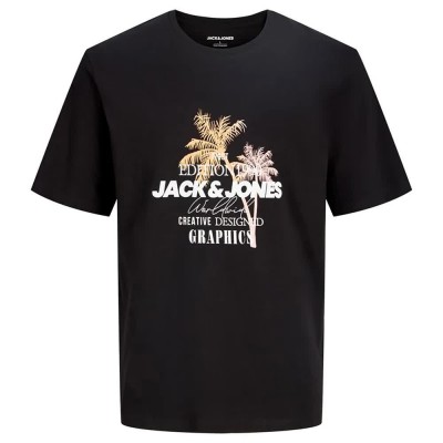 тениска,мъжки,тениски,дамски,тениски,jack,&,jones,gradient,print,short,sleeve,t,shirt,black,(black)