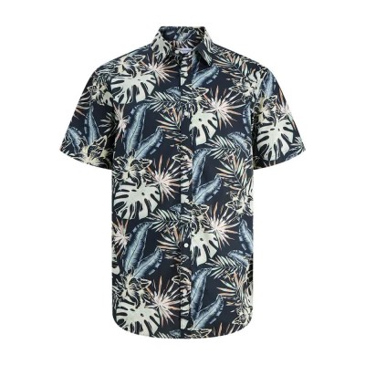 риза,с,къс,ръкав,дамски,ризи,мъжки,ризи,jack,&,jones,honolulu,short,sleeve,shirt,black,(black)