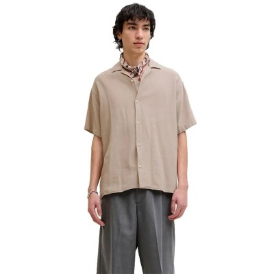 риза,с,къс,ръкав,дамски,ризи,мъжки,ризи,jack,&,jones,liam,resort,short,sleeve,shirt,beige,(string)