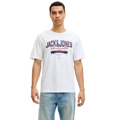 тениска,мъжки,тениски,дамски,тениски,jack,&,jones,logo,short,sleeve,t,shirt,white,(bright,white)