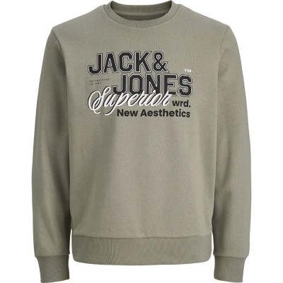 блуза,мъжки,пуловери,jack,&,jones,logo,sweatshirt,green,(vetiver)