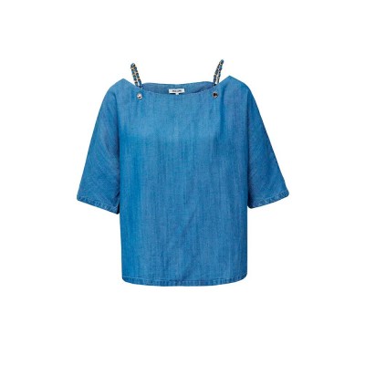 дамски,блузи,salsa,jeans,21010891,short,sleeve,blouse,blue,(light,wash)