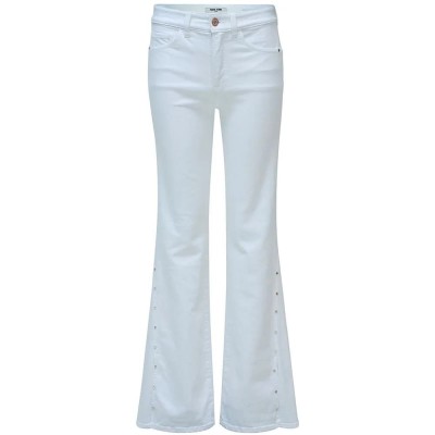 дънки,мъжки,панталони,дамски,панталони,salsa,jeans,faith,side,open,flare,fit,jeans,white,(white)