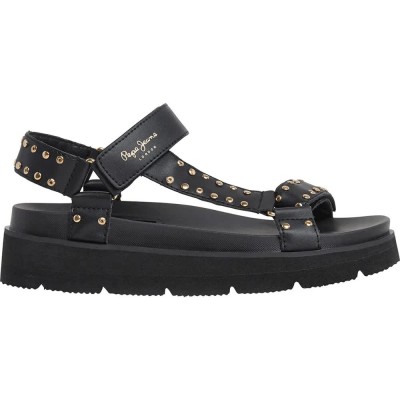 сандали,дамски,сандали,и,чехли,pepe,jeans,pola,metal,sandals,refurbished,black,(black)