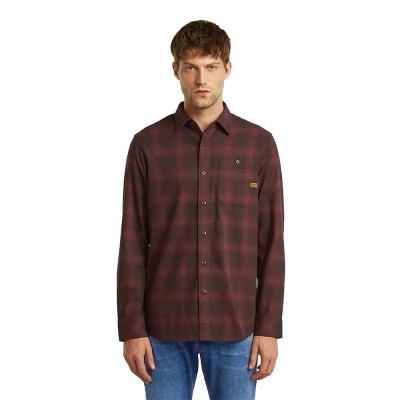 карирана,риза,мъжки,ризи,g,star,bristum,2.0,long,sleeve,shirt,brown,(chocolate,plum,arthur,check)