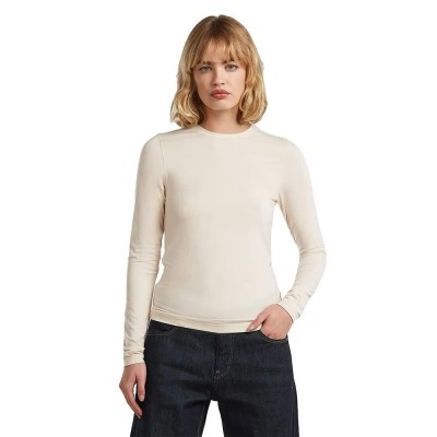 тениска,дамски,тениски,g,star,d27964,e299,slim,fit,long,sleeve,t,shirt,beige,(dark,talc)