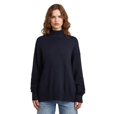 блуза,дамски,пуловери,дамски,плетени,дрехи,g,star,milano,high,neck,sweater,blue,(osaka,blue)