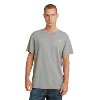 тениска,мъжки,тениски,g,star,script,short,sleeve,t,shirt,grey,(wild,dove)