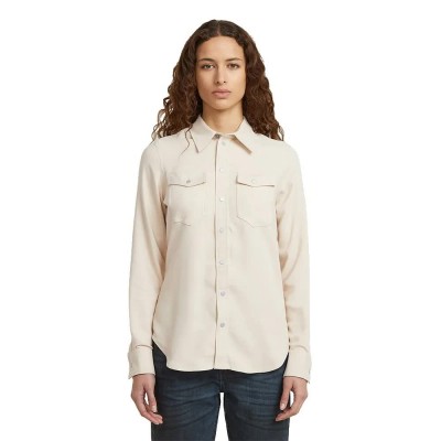 риза,с,дълъг,ръкав,дамски,ризи,мъжки,ризи,g,star,western,slim,fit,long,sleeve,shirt,beige,(dark,talc)