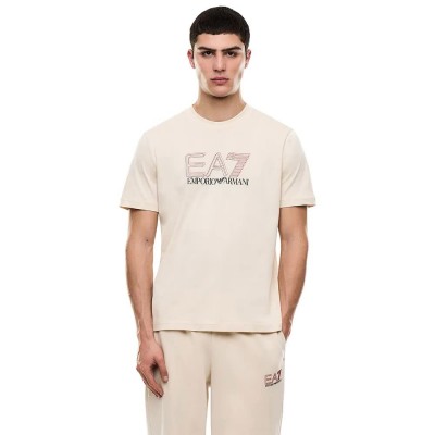тениска,мъжки,тениски,дамски,тениски,ea7,emporio,armani,7m001307,af10375,short,sleeve,t,shirt,beige,(fog)