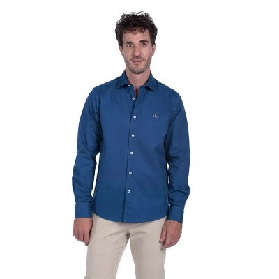 риза,с,дълъг,ръкав,мъжки,ризи,the,time,of,bocha,gabardine,long,sleeve,shirt,blue,(denim,305)