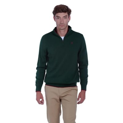 блуза,мъжки,пуловери,the,time,of,bocha,qi1jcrema,half,zip,sweater,green,(bottle,green)